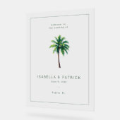 Serene Tropical Palm Tree アクリルサイン (傾斜)