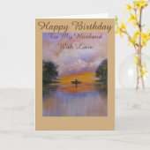Serene View、夫の誕生日グリーティングカード カード (黄色い花)