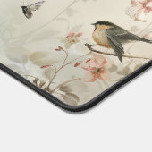 Serene Watercolor Birds and Spring  Flowers デスクマット (コーナー)