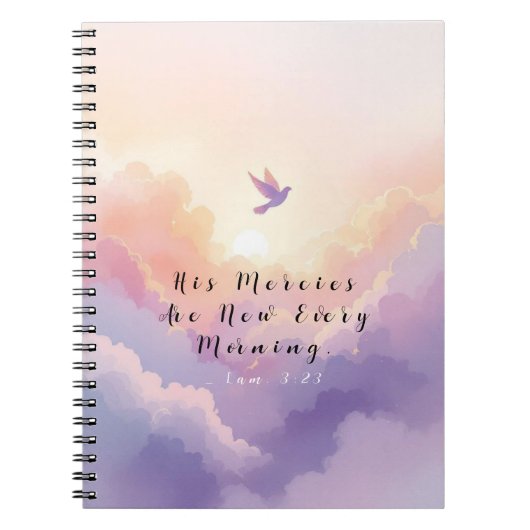 Serene Watercolor Dove Prayer & Faith Journal ノートブック (正面)