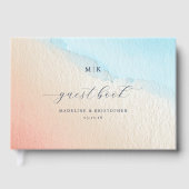 Serene Watercolor Gradient Guestbook ゲストブック (正面)