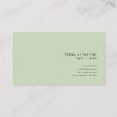 Serene White Rose Bloom Misty Mountain Lake Zen 名刺 (裏面)