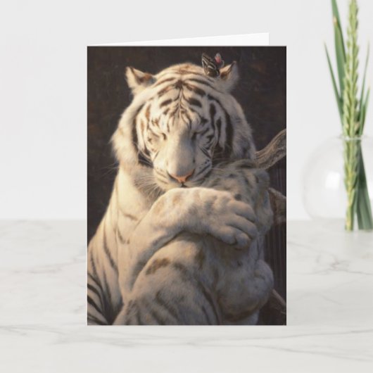 Serene White Tiger Card – Comfort & Reflection カード (正面)