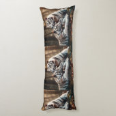 Serene White Tiger Companions ボディピロー (裏面 (縦))