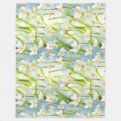 Serene Wildflower   フリースブランケット (正面)