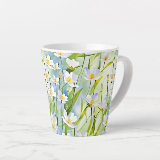 Serene Wildflower  Small カフェラテマグ (右アングル)