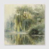 Serene Willow Tree Reflection Nature Art (10) (正面)