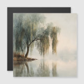 Serene Willow Tree Reflection Nature Art (13) (正面/裏面)