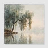 Serene Willow Tree Reflection Nature Art (13) (正面)