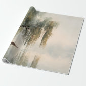 Serene Willow Tree Reflection Nature Art (13) ラッピングペーパー (アンロールド)