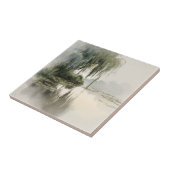Serene Willow Tree Reflection Nature Art (2) タイル (側面)