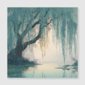 Serene Willow Tree Reflection Nature Art (3) (正面)