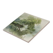 Serene Willow Tree Reflection Nature Art (5) タイル (側面)