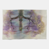 Serene Willow Tree Reflection Nature Art (6) キッチンタオル (横)