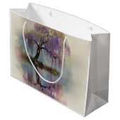 Serene Willow Tree Reflection Nature Art (6) ラージペーパーバッグ (裏面アングル)