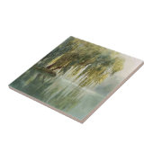 Serene Willow Tree Reflection Nature Art (8) タイル (側面)