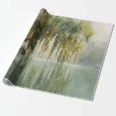 Serene Willow Tree Reflection Nature Art (8) ラッピングペーパー (アンロールド)