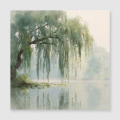 Serene Willow Tree Reflection Nature Art (9) (正面)