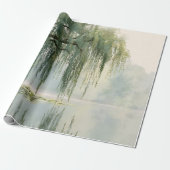Serene Willow Tree Reflection Nature Art (9) ラッピングペーパー (アンロールド)