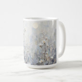 Serene Winter Blossoms Abstract Coffee Mug  コーヒーマグカップ (正面右)