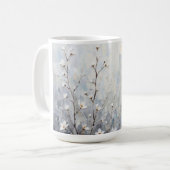 Serene Winter Blossoms Abstract Coffee Mug  コーヒーマグカップ (正面左)
