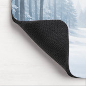 Serene Winter Forest Mouse Pad マウスパッド (コーナー)