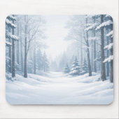 Serene Winter Forest Mouse Pad マウスパッド (正面)