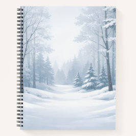 Serene Winter Forest Spiral Notebook ノートブック