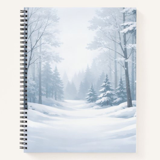 Serene Winter Forest Spiral Notebook ノートブック (正面)