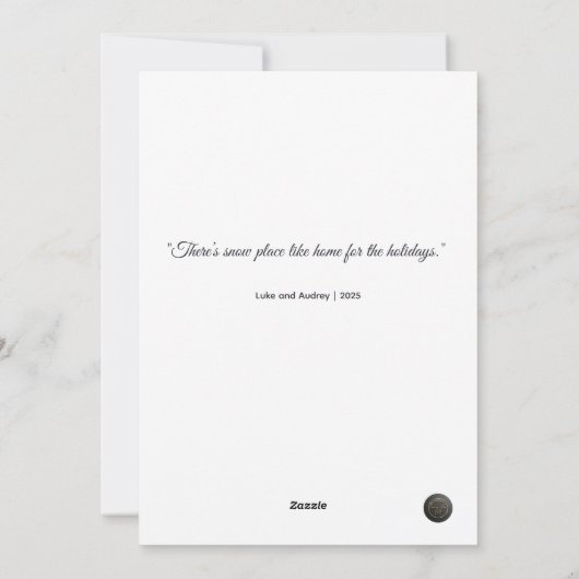 Serene Winter Landscape Snow-draped Trees シーズンカード (裏面)