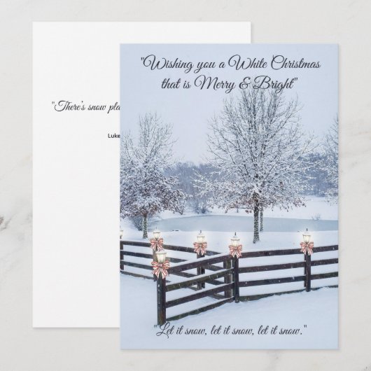 Serene Winter Landscape Snow-draped Trees シーズンカード (正面/裏面)