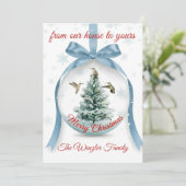 Serene Winter Scene with Hummingbirds シーズンカード (スタンド正面)