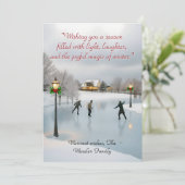 Serene winter scene with ice skaters シーズンカード (スタンド正面)