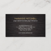 Serene Yoga、瞑想、Zen Wood Background 名刺 (裏面)