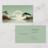 Serene Zen Garden Landscape Red Rose Sun Sphere 名刺 (正面/裏面)