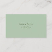 Serene Zen Garden White Rose Floral Frame Mountain 名刺 (裏面)