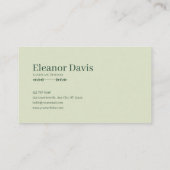 Serene Zen Mountain Lake White Floral Branches 名刺 (裏面)