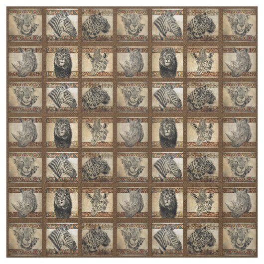 Serengetiのサファリ ファブリック (見本)