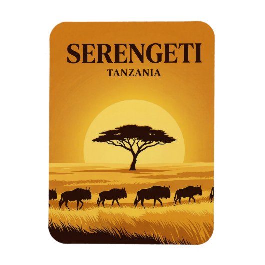 Serengeti, Arusha, Mara マグネット (縦)