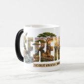 Serengeti Ecosystem Nature Survival Typography モーフィングマグカップ (正面左)