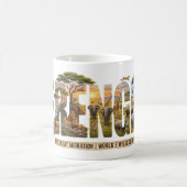 Serengeti Ecosystem Nature Survival Typography モーフィングマグカップ (中央)