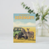 Serengeti National Park Tanzania Zebras ポストカード (スタンド正面)