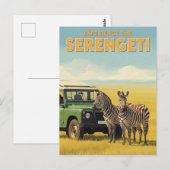 Serengeti National Park Tanzania Zebras ポストカード (正面/裏面)