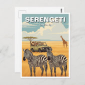 Serengeti National Park Tanzania Zebras ポストカード (正面/裏面)