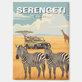 Serengeti National Park Tanzania Zebras マグネット