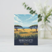 Serengeti Tanzania Safari ポストカード (スタンド正面)