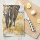 Serengetti Elephants キッチンタオル (四つ折り)