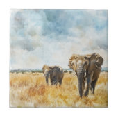 Serengetti Elephants タイル (正面)