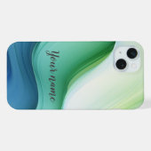 Serenidad Oceánica Abstracta iPhoneケース (裏面横)