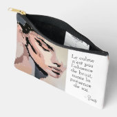 Sérénité Portrait Moderne Neutre Pixel Art アクセサリーポーチ (見開き)